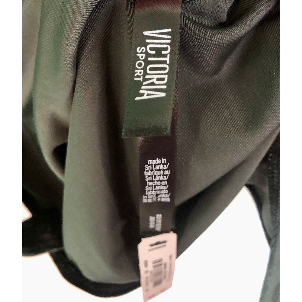 NWT Victoria's Secret Sport Size XS Dark Green Velvet Bodysuit Black Stars - Picture 4 of 8